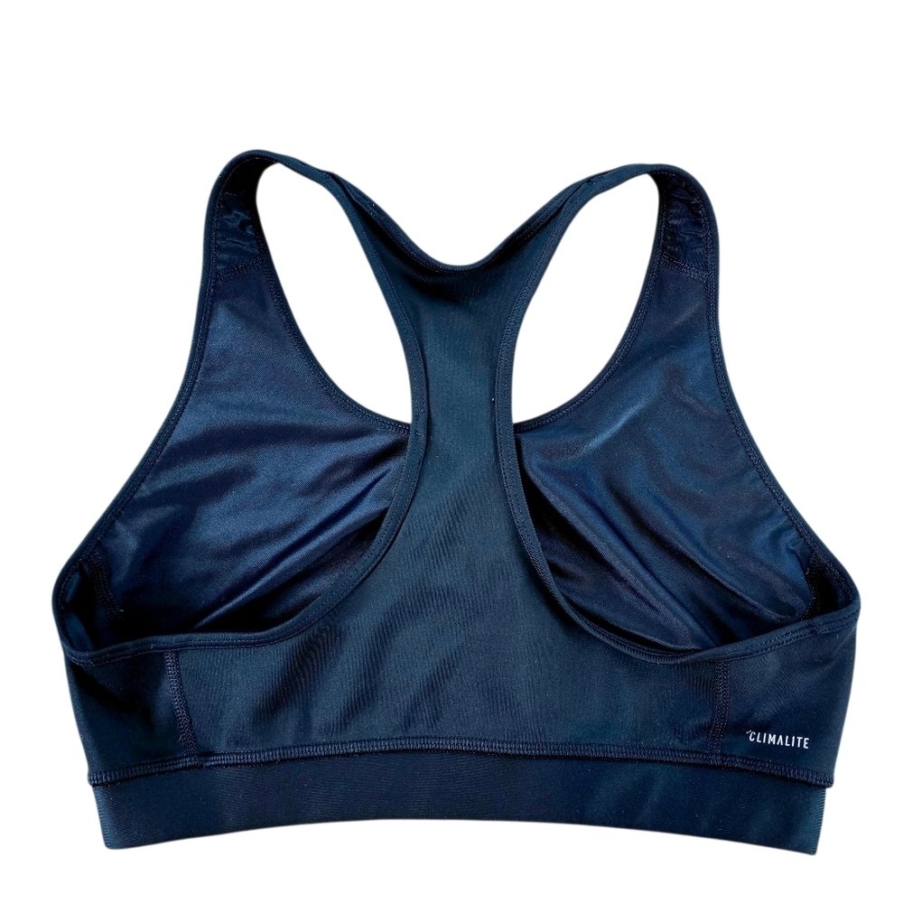 Adidas Techfit Climalite Sports Bra Metallic Logo Spellout | Size L Women - Picture 4 of 6